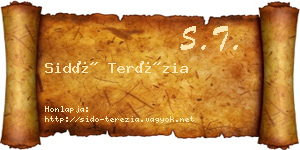 Sidó Terézia névjegykártya