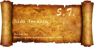 Sidó Terézia névjegykártya