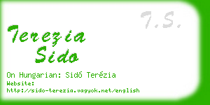 terezia sido business card