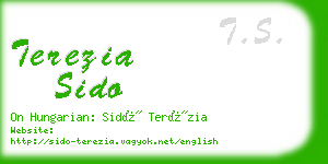 terezia sido business card